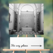 旅行からのオリジナル写真と浴室のサイン アクリルサイン (ニュートラル)