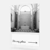 旅行からのオリジナル写真と浴室のサイン アクリルサイン (傾斜)