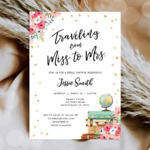 旅行からミセスアドベンチャーブライダルシャワーへ 招待状