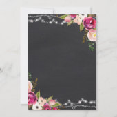 旅行からミッ恋しく思ズブライダルシャワー招待状 招待状 (裏面)