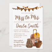 旅行からミッ恋しく思ズ・ラゲッズ・ブライダルシャワー 招待状 (正面/裏面)