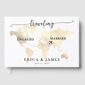 旅行から婚約した金ゴールドマ結婚したップ ゲストブック (正面)