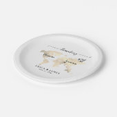 旅行から婚約した金ゴールドマ結婚したップ ペーパープレート (アングル)