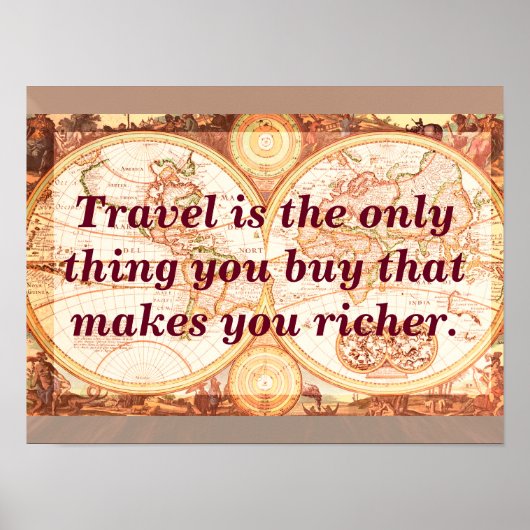 旅行があなたをより豊かにする – アートプリント ポスター (正面)