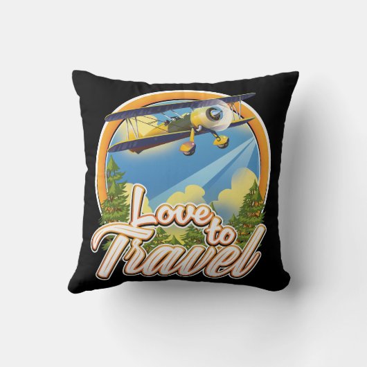 旅行が大好き クッション (裏面)