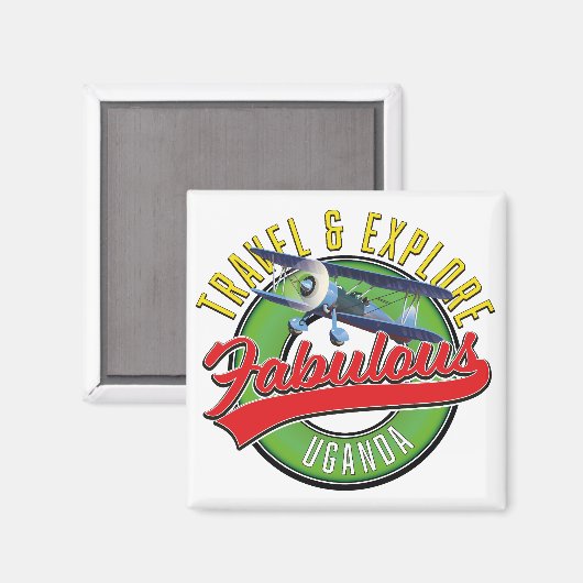 旅行で素晴らしいウガンダを探索 マグネット (正面/裏面)