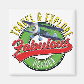 旅行で素晴らしいウガンダを探索 マグネット (正面)