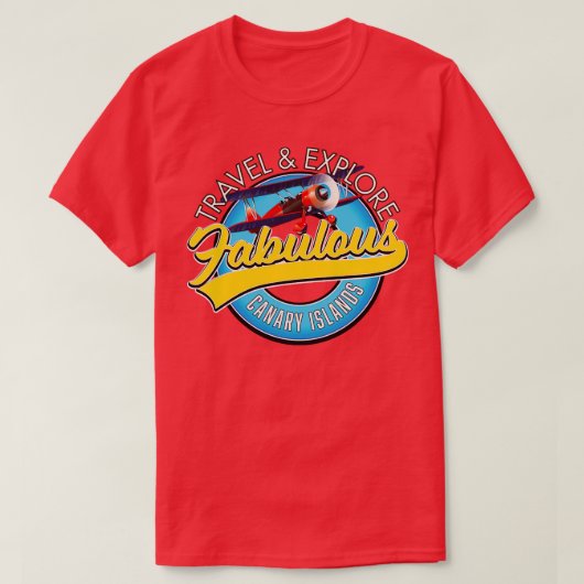 旅行で素晴らしいカナリア諸島を探索 Tシャツ (デザイン正面)