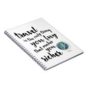 旅行で豊かな引用文ノート ノートブック (右側)