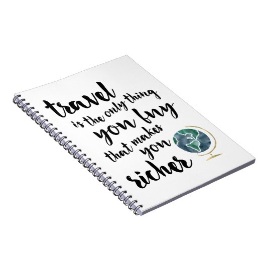 旅行で豊かな引用文ノート ノートブック (右側)