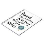 旅行で豊かな引用文ノート ノートブック (左側)