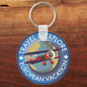 旅行とヨーロッパの休暇を探索 キーホルダー (正面)
