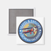 旅行とヨーロッパの休暇を探索 マグネット (正面/裏面)