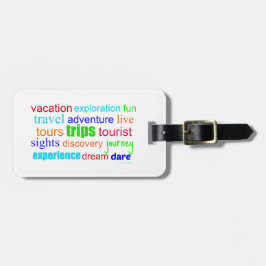 旅行と探検のワードアート ラゲッジタグ