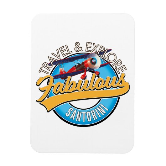 旅行と探索Fabulous Santorini マグネット (縦)