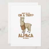 旅行に行きたい？アルパカマイバッグズロードトリップギフト シーズンカード (正面/裏面)