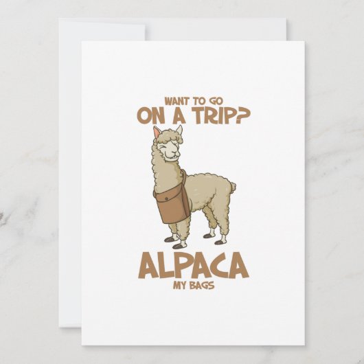 旅行に行きたい？アルパカマイバッグズロードトリップギフト シーズンカード (正面)