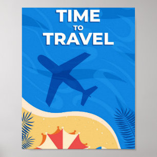 旅行に行くアートタイム ポスター