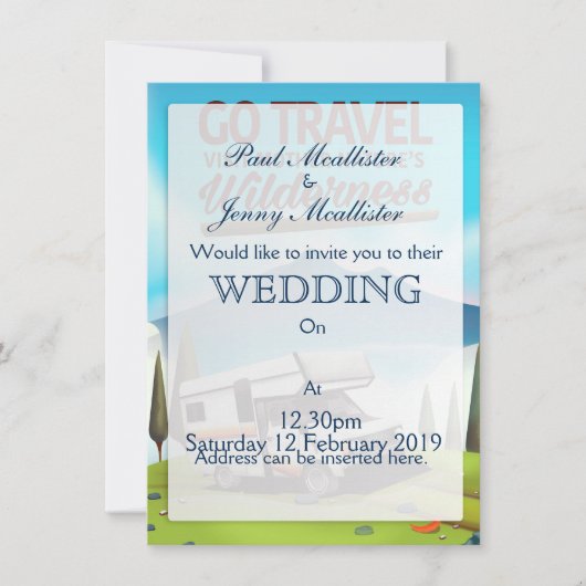 旅行に行く、訪問の母の自然RV。 招待状 (正面)