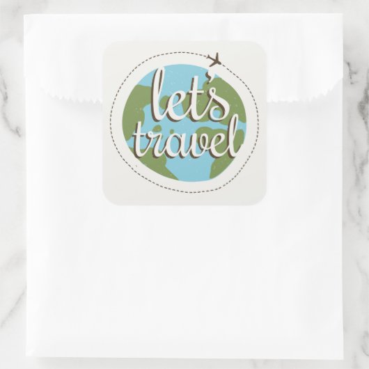 旅行に行こう スクエアシール (バッグ)