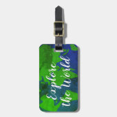 旅行のカスタムな世界地図の荷物のラベルは引用します ラゲッジタグ (正面縦)