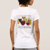 旅行のブドウ園のワインの試飲のワイシャツ Tシャツ (裏面)