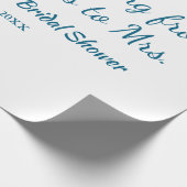 旅行のブライズシャワーに名前と日付を追加 ミスからミセスへ シム ラッピングペーパー (角)