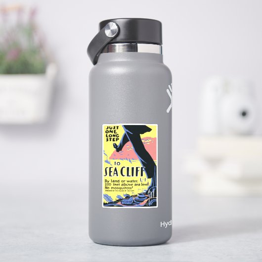 旅行のポスター海の崖を促進するロングアイランド シール (HydroFlask)