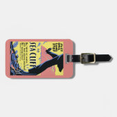 旅行のポスター海の崖を促進するロングアイランド ラゲッジタグ (正面横)