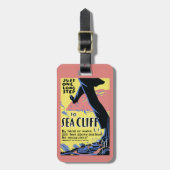 旅行のポスター海の崖を促進するロングアイランド ラゲッジタグ (正面縦)