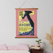 旅行のポスター海の崖を促進するロングアイランド 吊り下げ型タペストリー (寝室)