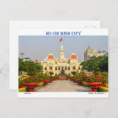 旅行のポスター:人民委員会建物ホーチー ポストカード (正面/裏面)