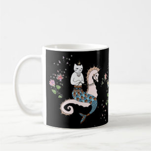 旅行の人魚猫 コーヒーマグカップ