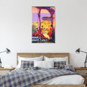 旅行の宣伝ポスター キャンバスプリント (インサイチュ (寝室))