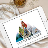 旅行の年フォトコラージーホーム休暇 シーズンカード