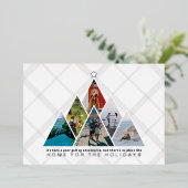 旅行の年フォトコラージーホーム休暇 箔シーズンカード (立ち正面)