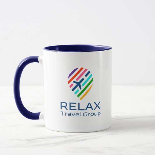 旅行の心配事はエージェントに任せて Mug マグカップ (左)