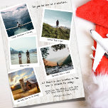 旅行の思い出フォトコラージュクリスマス シーズンカード<br><div class="desc">Holiday Photo Collage Cardを紹介。冒険と旅の思い出に満ちた一年の本質を捉える心のこもった方法。このカーユニークドは5つの正方形の旅行写真を備え、慎重にキュレーションされお気に入りのて世界中からのあなたの瞬間を紹介する。世界中で一年を過ごしたり、海外に駐在したり、リモートで働いたりしている人にとって最適な選択だ。今、家に戻る休日は、共有の愛する人との旅の喜び。それぞれの写真は、発見と興奮の物語を物語り、あなたの旅行の精神を包み込む。エキゾチックな目的地を探索した人でも、懐かしい場所を探索した人でも、このカードは優雅にあなたのワンダーラストを表示する。自分のメッセージでパーソナライズし、あなたの休日の挨拶を本当に特別にする友人や家族にあなたの世界的な冒険の一部を送る。今すぐ注文し、休暇のためにあなたの旅行の魔法を持って帰る。</div>