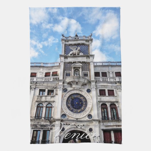 旅行の思い出 - イタリア、ベネチア キッチンタオル (縦)
