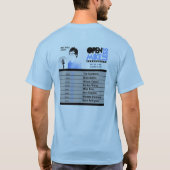 旅行の日付が付いているMikelessのTシャツの青を開けて下さい Tシャツ (裏面)