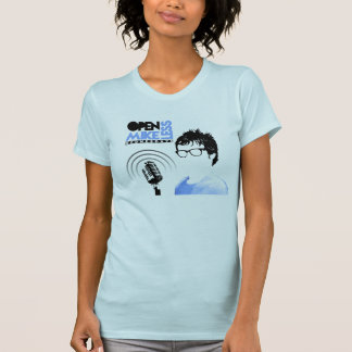 旅行の日付を持つMikelessのTシャツの青い女性を開けて下さい Tシャツ