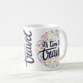 旅行の時間-旅行好き コーヒーマグカップ (正面右)