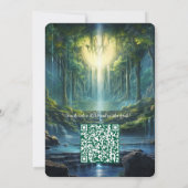 旅行の水の流れる我々の世界の風景 招待状 (裏面)