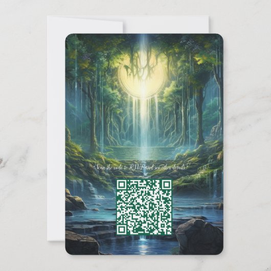 旅行の水の流れる我々の世界の風景 招待状 (裏面)