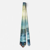 旅行の滝の目的地の私たちの世界 ネクタイ (正面)