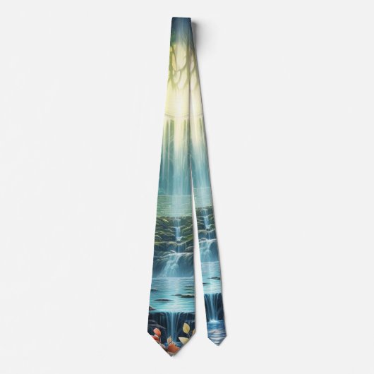 旅行の滝の目的地の私たちの世界 ネクタイ (正面)