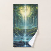 旅行の滝の目的地の私たちの世界 バスタオルセット (ハンドタオル)