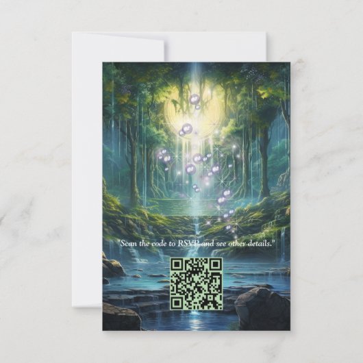 旅行の滝の目的地の私たちの世界 出欠カード (裏面)