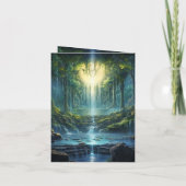 旅行の滝の目的地の私たちの世界 招待状 (裏面)