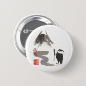 旅行の禅の修道士 缶バッジ (正面&裏面)
